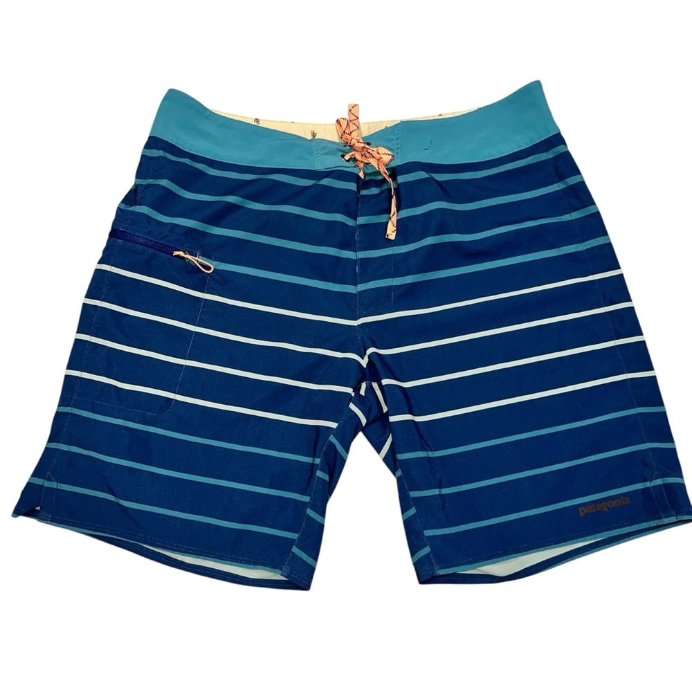 Patagonia Striped 19” Stretch Planing Unlined Board Shorts Men’s size 36